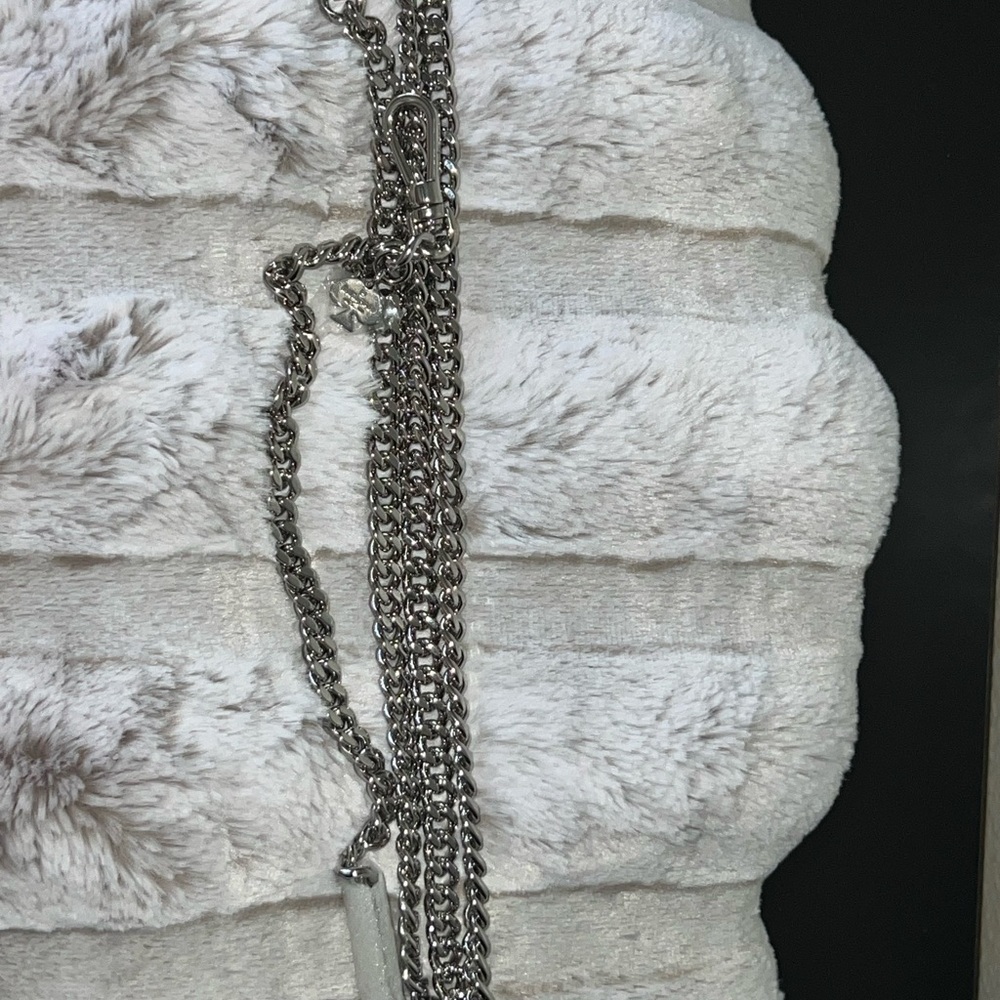 Kate Spade Detachable Chic Silver 46in Bag Chain